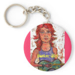 busker girl key chains