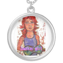 busker  girl pendant