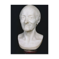 Bust of Voltaire  without his wig, 1778 Post Cards