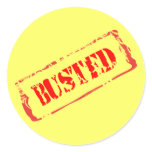 Busted Round Sticker