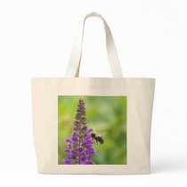 Busy Bee on the Purple Flower Bag