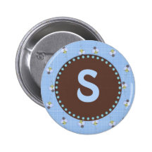 Busy Bees Custom Monogram Pins