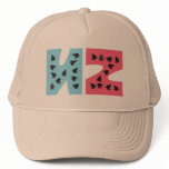 Busy Kiwi Blue and Pink Mesh Hat