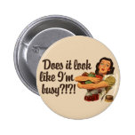 Busy Mum Pinback Button