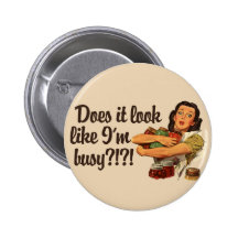 Busy Mum Pinback Button