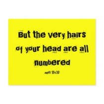 But the very hairs of your head are all numbere... post cards