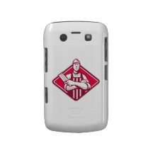 Butcher Cutter Worker Meat Cleaver Knife Retro Blackberry Bold Cases