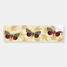 Buterfly Pink Wisteria Bumper Stickers