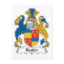 Butler Family Crest Postcards