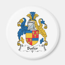 Butler Family Crest Refrigerator Magnet
