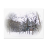 Butler Mansion In The Snow Postcard