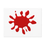 Butspritzer blood splatter postkarte