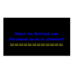 Butter & Hookers pass out cards business cards
