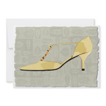 Butter Yellow Leather T Strap