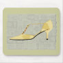 Butter Yellow Leather T Strap Mouse Mats