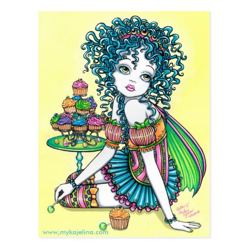 Buttercup Fairy Cup Cake Art Postcard Zazzle