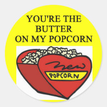 buttered popcorn lover sticker