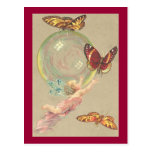 Butterflies and Bubble Postcard