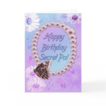 Butterflies and daisies Birthday card, secret pal