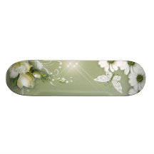 Butterflies and Daisies Skateboard
