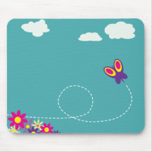 Butterflies and Flowers copy Mouse Pads