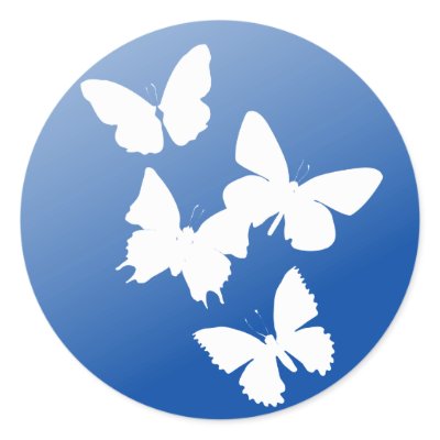 Butterflies are free round stickers by pixelholic
