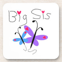 Butterflies Big Sis Gifts Coasters