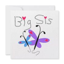 Butterflies Big Sis Gifts Custom Invitations
