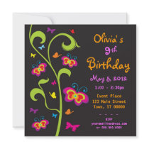 Butterflies Birthday Invitation