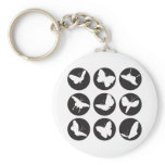 Butterflies Black and White Key Chains