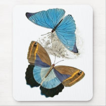 Butterflies - Blue Mouse Pad
