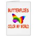 Butterflies Colour My World cards