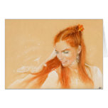 Butterflies in her Hair Fantasy art Card