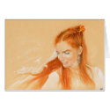 Butterflies in her Hair Fantasy art Card