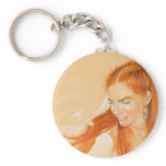 Butterflies in her Hair Fantasy Art Keychain