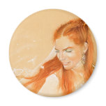 Butterflies in her hair Fantasy Art Magnet