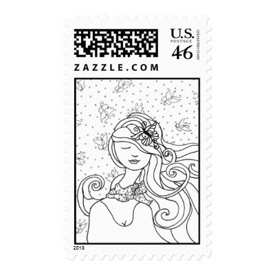Butterflies In The Wind Stamps by BeMusedArt