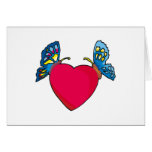 butterflies on heart design cards