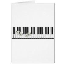 butterflies on keyboard Theme Greeting Card