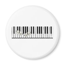 butterflies on keyboard Theme Fridge Magnet