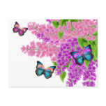 Butterflies on Lilacs Postcard