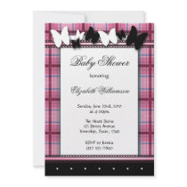 Butterflies & Plaid Baby Shower invitations