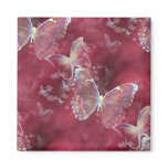 butterflies-red No.1 Square Magnet