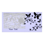 Butterflies with flowers, Personalise Photo Card photo cards