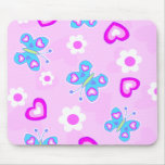 butterflies  with hearts mouse mats