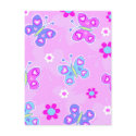butterflies with hearts postcards