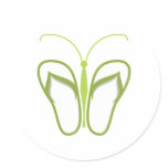 Butterflops Green 3 Sticker