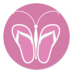 Butterflops Pink 2 Round Stickers