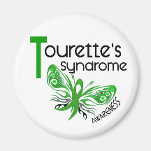 Butterfly 3.1 Tourette’s Syndrome Refrigerator Magnets