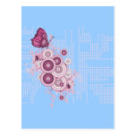 Butterfly-and-Circles Postcard